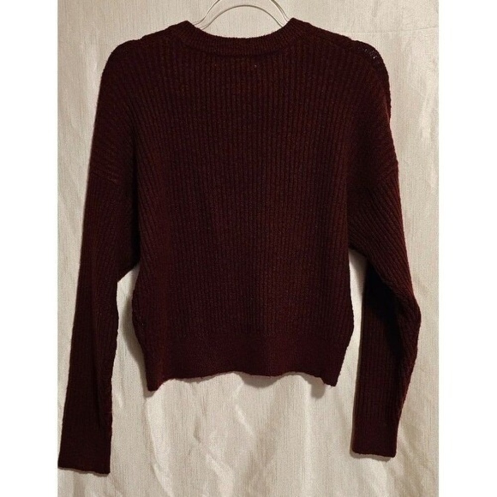 Elodie Burgundy Pullover Sweater Women's Size Medium - Picture 3 of 7